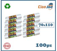 100 Sacchi Raccolta Differenziata Buste Immondizia 70x110 Sacchetti Spazzatura