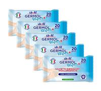 100 Salviette Igienizzanti Ipoallergeniche con Clorexidina e Aloe Vera GermolWipes+ Made in Italy