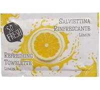 100 salviette salviettine rinfrescanti monouso monodose al limone o the verde bustine 9x6 cm. B&B ristorante albergo (Limone)