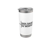 100% Saved 0% Worthy Bicchiere termico in acciaio inox doppia parete