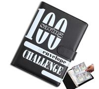 100 Savings Challenge Binder - Money Saving Wallet Book,Organized Money Challenge Book with Tracker, Flexible Budget Binder Cash Envelopes for Saving Money