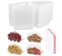 100 scatole per fette di torta, singole scatole per torte con adesivi sigillanti contenitori trasparenti per porzioni di torte, panini, formaggi, torte, insalate