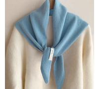 100% Sciarpa/Scialle triangolare in maglia di lana per donna, avvolgente e caldo per il collo, sciarpa piccola multifunzionale e versatile, adatta per autunno/inverno Colore unicoLana