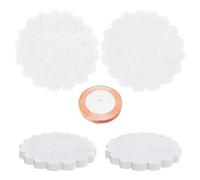 100 sciarpe in tulle, 1 rotolo di nastro, tulle per bomboniere, tulle bianco, coriandoli in tulle, sacchetto caramelle in tulle