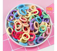 100 Scrunchies multicolore, fasce per capelli elastiche, l'ideale come regalo per le ragazze, per San Valentino Tagli UnicaA strisce,Piante,stampa dappertuttoPoliestere