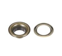100 Set 10mm Foro Rame Gommini Occhielli Bronzo Tono per Tessuto Pelle Tela