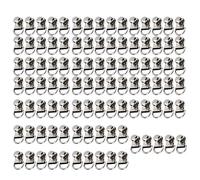 100 Set di Occhielli in Pelle con Fibbia Rivetto Gancio per Lacci delle Scarpe Anello a D in Ottone Strumento per Rivetti Fai-da-te Scarpa D'argento