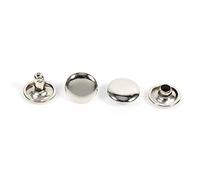 100 Set Doppio Cappuccio Rivetto per le Riparazioni Artigianali in Pelle Decorazione Doppio Cappuccio Rivetto Tubolari in Metallo Borchie Kit 10 × 8mm per DIY Borsa Scarpe Riparazioni(Argento)