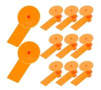 100 Set Etichette Auricolari per Bovini in Tpu Rame Arancia | Gestione Informativa di Bovini e Cammelli, Comode e Leggere, Resistenti e Poco Deformabili, Arancia