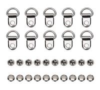 100 set Gancio per lacci D-Ring Occhiello Fibbia Occhielli in ottone Occhielli Anelli di fissaggio in metallo per scarpe Borsa in pelle Strumento per rivetti