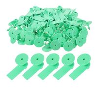 100 Set Marchio Auricolare Vuoto per Pecora, Bovino, Capra, Verde | Tpu e Rame, Ago Non Pieghevole, Robusto e Leggero, per Gestione Dati di Animali e Allevamento