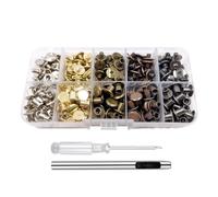 100 Set Rivetti In Lega Book In Lega M5x4mm Multipurpy M5x4mm Per Libri Borse Pelle E Altre Viti Opache Chicagos