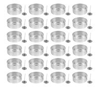 100 Set Set Di Gusci in Alluminio Per Candele Forniture Di Lumini Tazza Per Realizzare Candele Profumate Mini Tazze Da Tè Modello Di Per Tealight Cotone Base