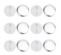 100 Sets 37mm Badge Pin Button Parts with Metal and Covers Plastic Back Badge Making Supplies DIY Crafts Materials for Crafts Christmas Supplies