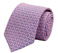 100% Silk Ties for Men Handmade Neckties with Animal Printed Patterns+Gift box (Lobster - Sea Blue on Rose Pink, Regular Length - 59")