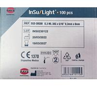 100 SIRINGHE MONOUSO RAYS SIRINGA DA 0,3 ML