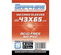 100 Sleeves Sapphire MINI CHIMERA 43x65 Bustine Protettive x Giochi da Tavolo