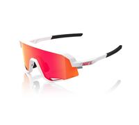 Occhiali 100% Slendale Matte White con lente HiPER Red Multilayer Mirror