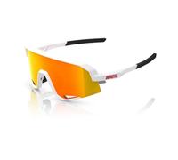 100% Slendale Sunglasses, Bianco Opaco - Hiper Red Multilayer Mirror, One Size Unisex
