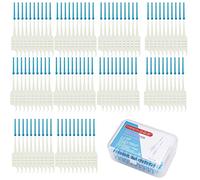 100 spazzolini interdentali a doppio uso in silicone, stuzzicadenti interdentali ortodontici, stuzzicadenti, filo interdentale, spazzolini dentali, stuzzicadenti per apparecchi ortodontici, pulizia