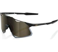 100 occhiali hypercraft nero opaco lenti a specchio oro