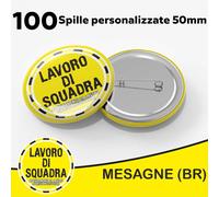 100 SPILLE DA 50mm SPILLA SPILLETTE PINS PERSONALIZZATE CON IL TUO LOGO PIN