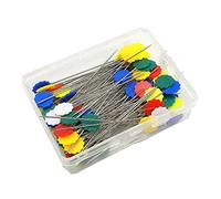 100 spille da cucito con testa di fiore, patchwork, trapuntatura, con testa piatta a bottone, forniture scolastiche per mappe in sughero, marcatura (prugna scuro)