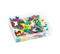 100 spille da cucito con testa di fiore, patchwork, trapuntatura, con testa piatta a bottone, forniture scolastiche per mappe e cartine in sughero (farfalla scura)