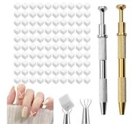 100 Spugne Morbide per Unghie Sfumate, Spugne per Nail Art con 2 Penne per Afferrare, Strumenti per Manicure e Nail Art, Pennello per Unghie Ombre, Set per Unghie Aura