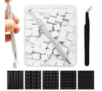 100 Spugne per Unghie Effetto Ombre con Pinza Metallo, Strumenti per Nail Art Sfumati, Pennello Spugna con 5 Fogli a Forma di Cuore, Fiori, Farfalle, Stencil per French Manicure, Adesivi e Pinzette