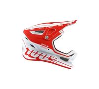 100 status caltec red white full face helmet