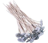 100 stoppini ECO8 per candele di soia, stoppini pre-cerati da 20,3 cm, per realizzare candele, stoppini spessi con base