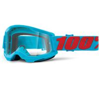 100% Strata 2 Clear Occhiali da motocross, rosso-blu per maschi