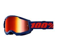 100percent Strata 2 Goggles Arancione,Blu Mirror Red Lens/CAT3 Navy