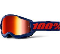 100% Strata 2 Essential Chrome Occhiali da motocross, blu/rosso