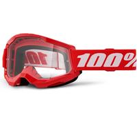 100% Strata 2 Essential Occhiali da motocross, Rosso/Bianco