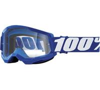 100% Strata 2 Goggles | Mirrored & Clear Lens Options | MTB/MX Goggles - Anti-Fog, Sweat-Absorbing Foam, Silicone Strap | Adult Off-Road Riding Eyewear Protection