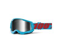 Occhiali cross 100% Strata 2 summit lente a specchio argento