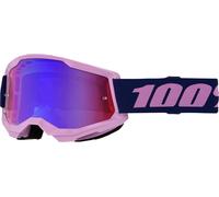 100% Strata 2 Occhiali da motocross, nero/viola/rosso