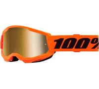 100percent Strata 2 Junior Goggles Arancione Mirror Gold Lens/CAT3 Bambini Neon Orange