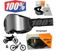 100% Strata V2 Motocross Moto MTB Bici Fullfacehelm Cross Occhiali Protettivi