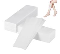 100 strisce professionali per depilazione in carta, delicate sulla pelle e resistenti agli strappi, realizzate per qualsiasi tipo di area intima e viso, petto, schiena, depilazione sulle gambe (bianco