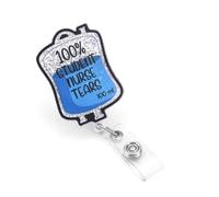 100% Studente Infermiera Lacrime Bobina per Badge, Retrattile Badge Studente Infermiera Badge Infermieristica con Clip a Coccodrillo e Cordino in Nylon per Studenti della Scuola per Infermieri