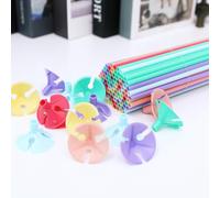 100 supporti e bicchieri in plastica colorata per palloncini da 40 cm, in plastica di alta qualità, colori pastello assortiti, per feste, matrimoni, compleanni, anniversari, decorazioni natalizie