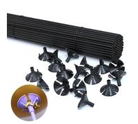 100 supporti e bicchieri in plastica colorata per palloncini da 40 cm, in plastica di alta qualità, colori pastello assortiti, per feste, matrimoni, compleanni, anniversari, decorazioni natalizie