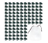 100 supporti per orchidee, clip per piante con 1 custodia, clip per piante, clip in rattan, clip per vite, clip per piante da giardino per sostenere e fissare piante (1,5 cm)