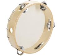 100 Tamburelli In Legno Con Pelliccia Naturale 5 Paia Di Campanelli Sonagli In Metallo Musica Spettacolo Danza Classica Popolare Folcroristica Teatro (16 cm)