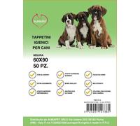 100 TAPPETINI ASSORBENTI IGIENICI PER CANI 60X90 TRAVERSE PER CANE E GATTI AUMAP