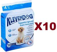100 TAPPETINI IGIENICI ASSORBENTI PER ANIMALI KLEVENDOG 60X60 CM CATTURA ODORI
