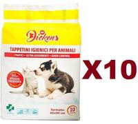 100 TAPPETINI IGIENICI MR DICKENS ASSORBENTI PER ANIMALI 60X90 CM TAPPETINO